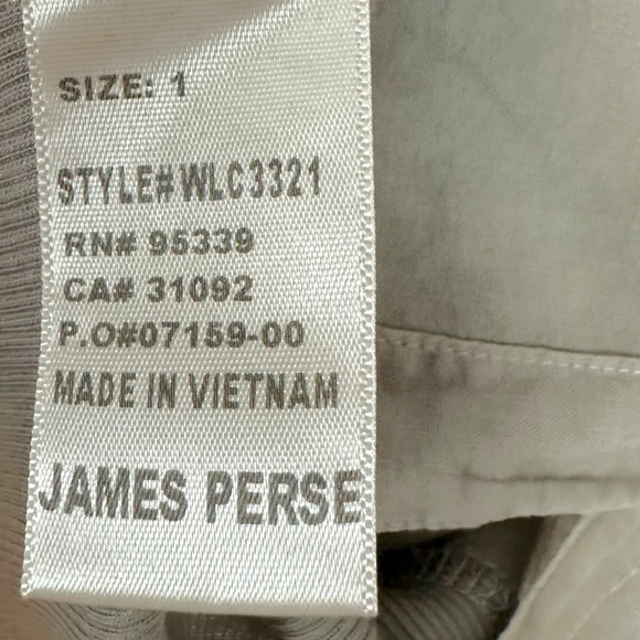 James Perse Slub Side Panel Button Front Shirt Taupe Orchid Floral Subversive S - Picture 9 of 10